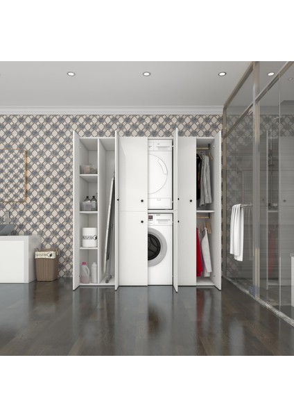 Kenzlife çamaşır-kurutma makinesi dolabı ve giysi dolabı suyuti sol byz 180*170*60 banyo