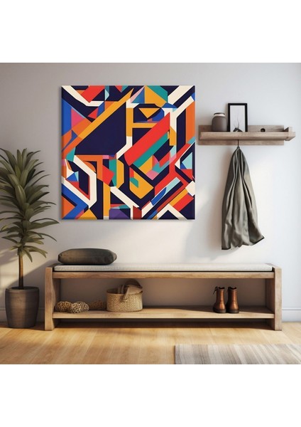 Modern Labirent Kanvas Tablo