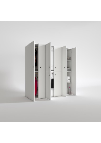 Kenzlife çamaşır-kurutma makinesi dolabı ve giysi dolabı suyutimdf sağ byz 180*170*60 % 100 FULL MDF