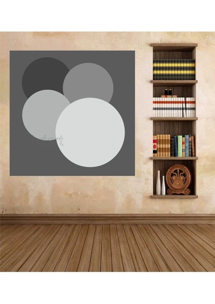 Sanatsal Modern Art Yeni Boyut 3g Üç Boyutlu Siyah Beyaz Daireler Yuvarlak Duvar Kanvas Tablo modelleri