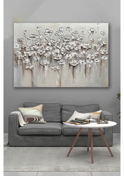 50x70 Soğuk Çiçekler Kanvas Tablo