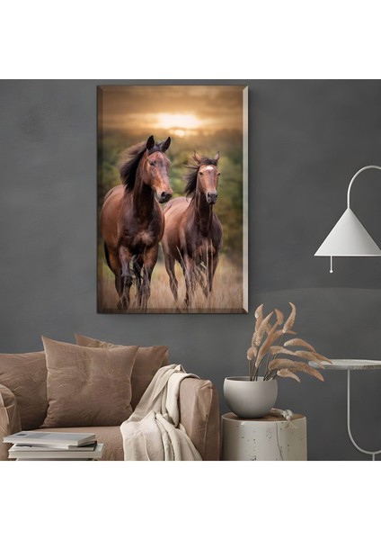 |Şık At Tablosu 58 |Çerçevesiz Kanvas Tablo