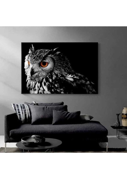 Owl Dekoratif Kanvas Tablo