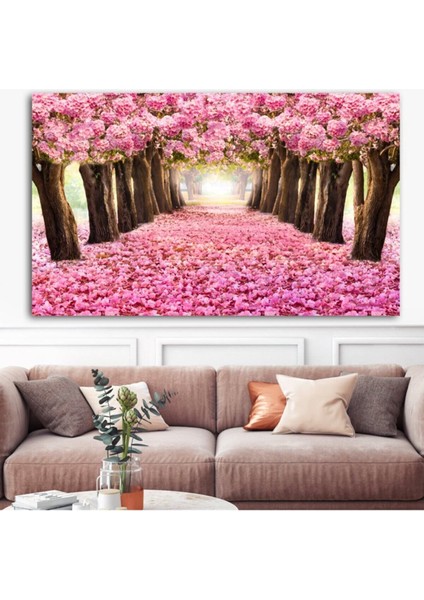 Dev Boyut Dekoratif Çiçekli Yol