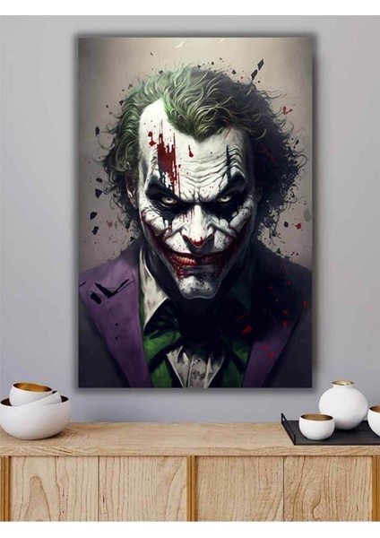 Joker Salon Oturma Odası Genç Odası Dijital Baskı Kanvas Tablo Duvar Dekoru