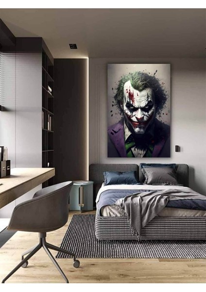 Joker Salon Oturma Odası Genç Odası Dijital Baskı Kanvas Tablo Duvar Dekoru