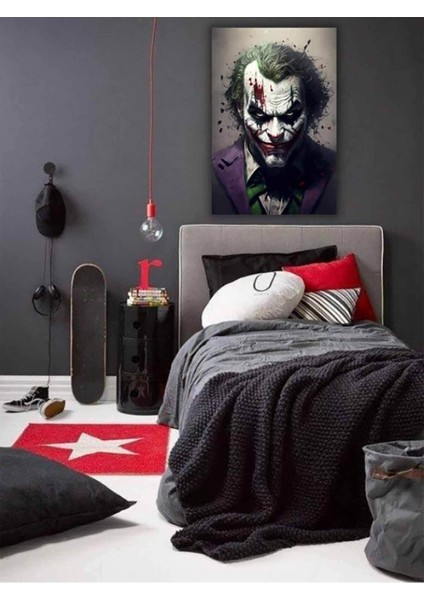 Joker Salon Oturma Odası Genç Odası Dijital Baskı Kanvas Tablo Duvar Dekoru