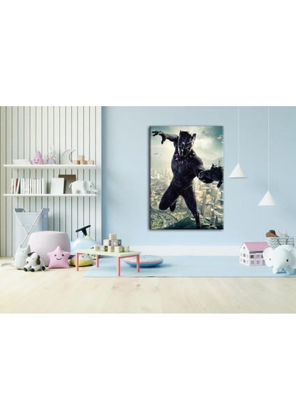 Black Kara Panter Çocuk Odası Tabloları