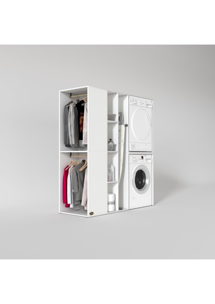 Kenzlife çamaşır-kurutma makinesi dolabı ve giysi dolabı kazvinimdf sol byz 180*160*60 % 100 FULL MDF