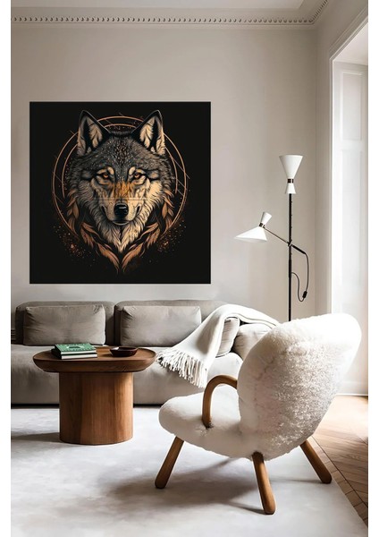 Gold Siyah Asil Kurt Hd Kanvas Tablo fiyatları