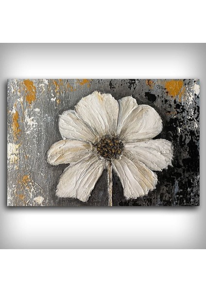 Modern Yağlı Boya Görünümlü Çiçek Kanvas Tablo fiyatları