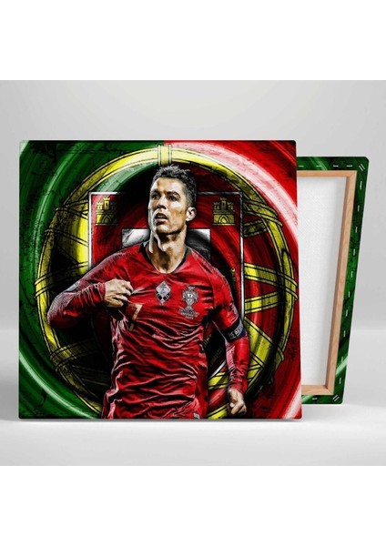 Cristiano Ronaldo Futbol Portekiz Cr7 Kare Kanvas Tablo