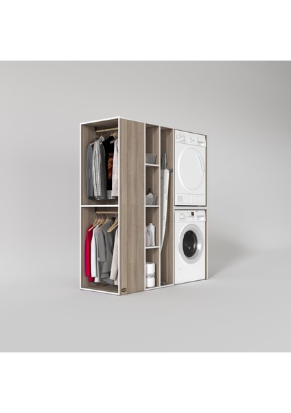 Kenzlife çamaşır-kurutma makinesi dolabı ve giysi dolabı kazvini sol crd 180*160*60 banyo fiyatları