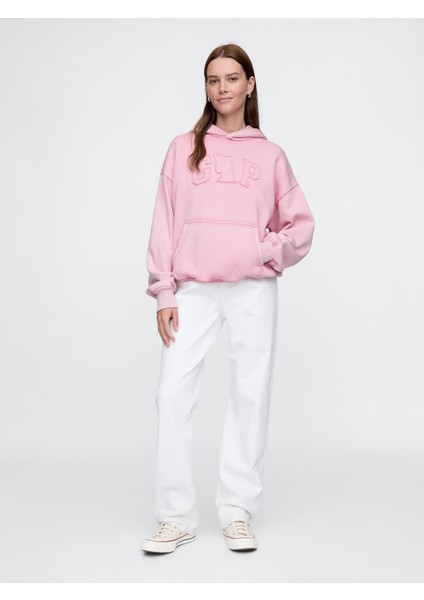 Kadın Pembe Wicked Vintage Soft Gap Logo Fleece Sweatshirt