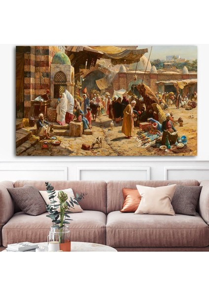 Tarihi Pazar Alanı Kanvas Tablo