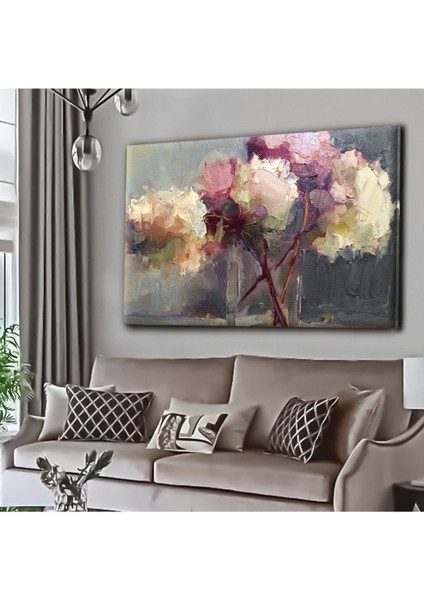 Dekoratif Tablonuz Dekoratif Modern Şık Çiçek Kanvas Tablo E10
