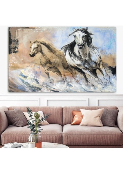 Koşan Atlar Harika Tasarım Hd Kanvas Tablo Ev Ofıs/009-E modelleri