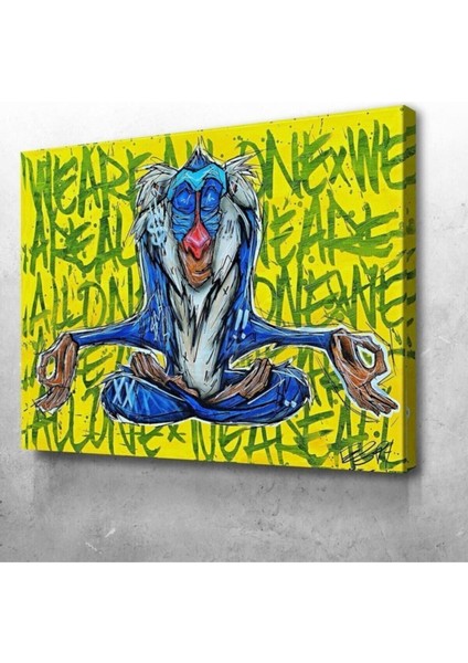 Dekoratif Wıse Monkey Kanvas Tablo