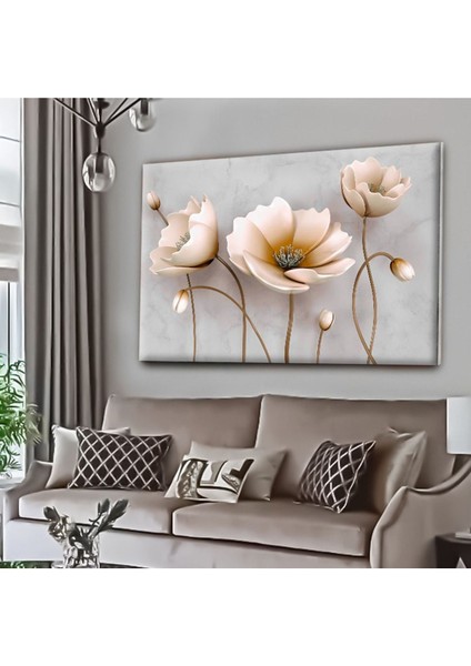 Dekoratif Tablonuz Dekoratif Modern Şık Çiçek Kanvas Tablo E36
