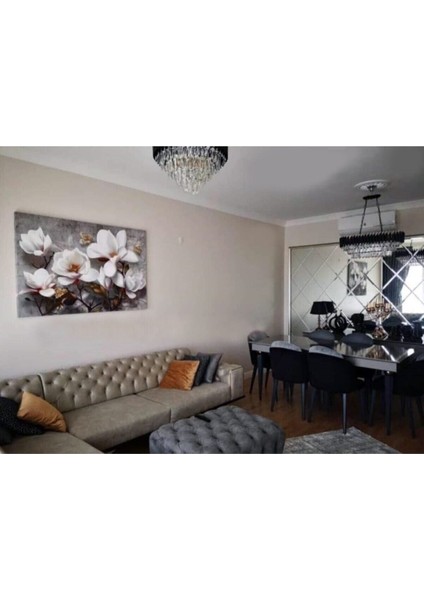 Beyaz Çiçekler Modern Kanvas Tablo modelleri