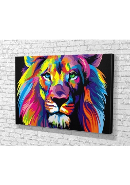Soyut Aslan Kanvas Tablo