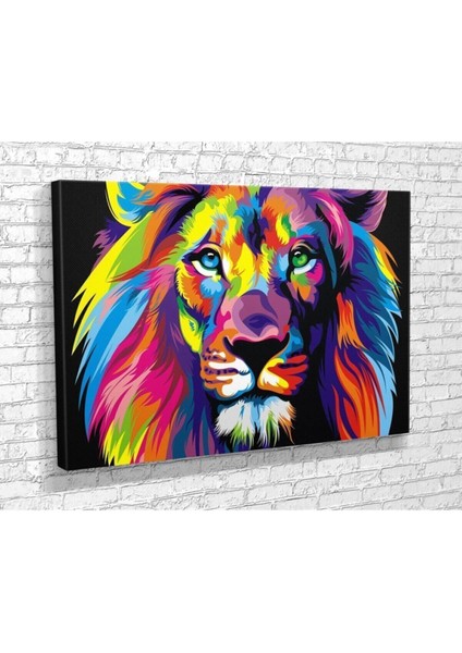 Soyut Aslan Kanvas Tablo modelleri