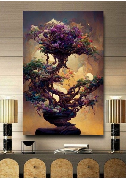 3 Boyutlu Tropikal Doğa Manzara Temalı Kanvas Tablo