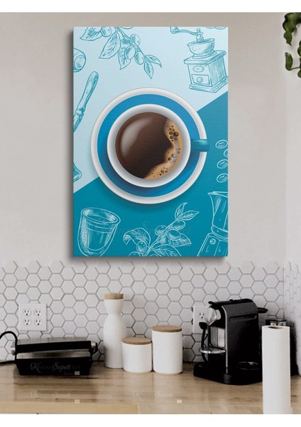 Cafeler Kahve Büfeler Için Abstract Trend Dekoratif Kanvas Tablo