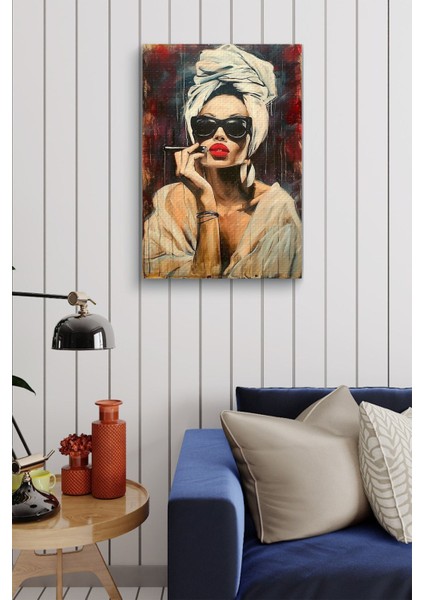 Yağlı Boya Görünümlü Kadın Portre Kanvas Tablo fırsatları