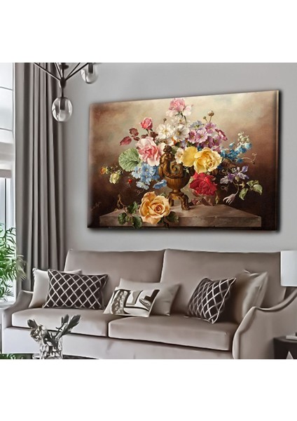 Dekoratif Tablonuz Dekoratif Modern Şık Çiçek Kanvas Tablo E3