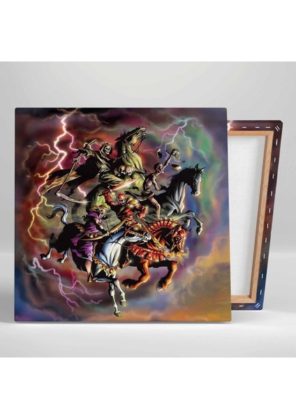 Mahşerin Dört Atlısı Ilüstrasyonu Fantastil Kare Kanvas Tablo fiyatları