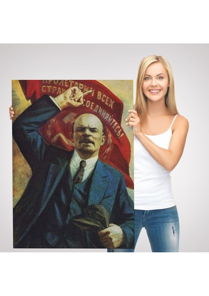 Modagos067 Vladimir Ilyic Lenin Dekoratif Duvar Tablosu-6235