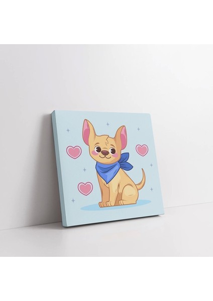 Mutlu Köpek Yavrusu Kanvas Tablo