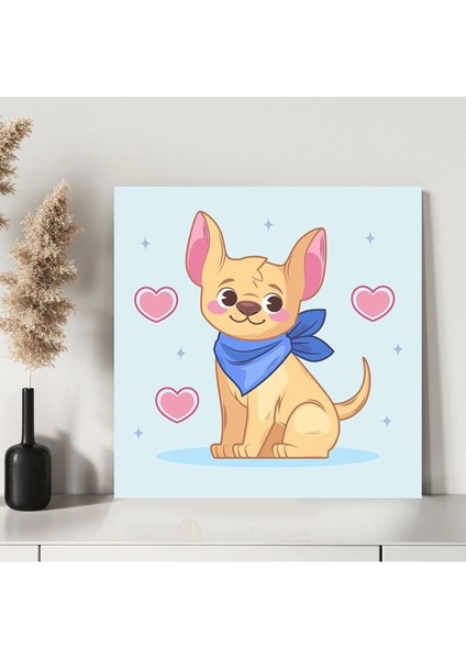 Mutlu Köpek Yavrusu Kanvas Tablo