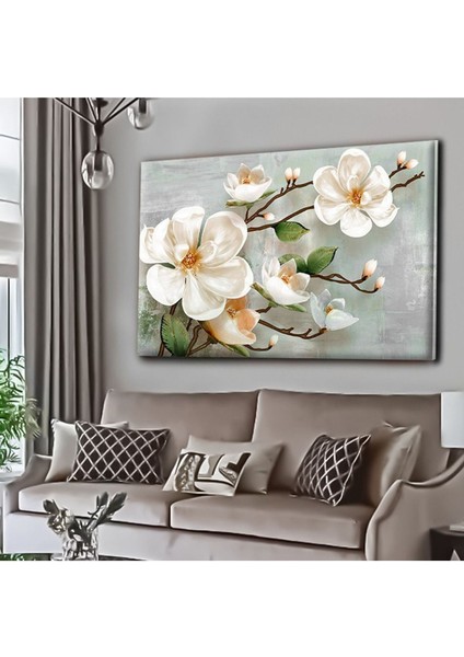 Dekoratif Tablonuz Dekoratif Modern Şık Çiçek Kanvas Tablo E29