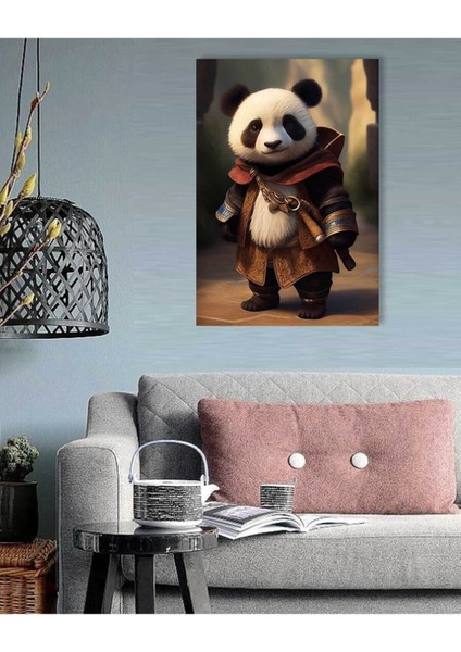 Sevımlı Ve Savaşçı Panda Kanvas Tablo