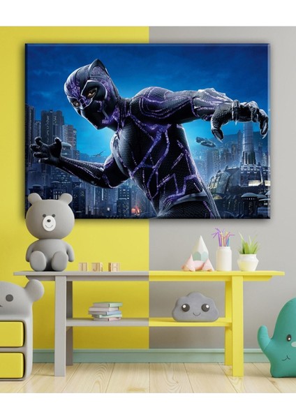 Black Kara Panter Çocuk Odası Tabloları modelleri