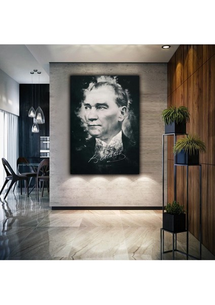 Atatürk Modelli Dekoratif Şık Kanvas Tablo