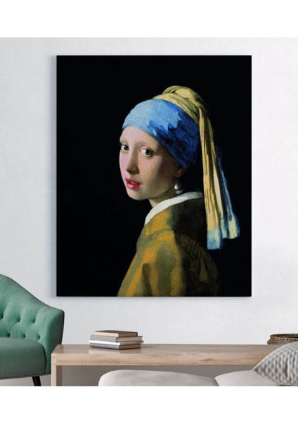 Johannes Vermeer Inci Küpeli Kız Kanvas Tablo fiyatları