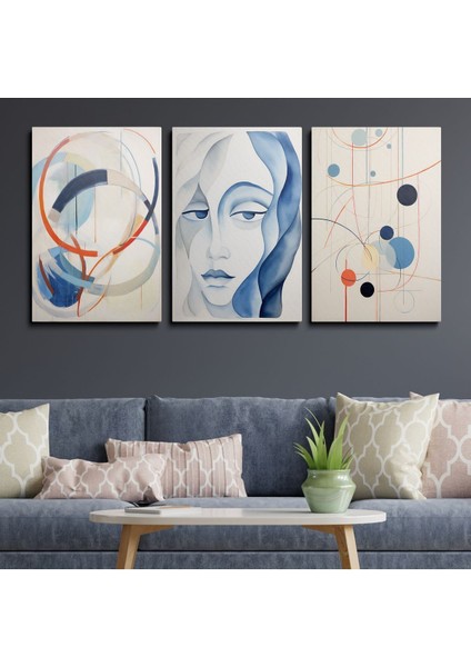 3'Lü Set Kanvas Duvar Tablosu Canvas Tablo Boho Klasik Modern Eu 188