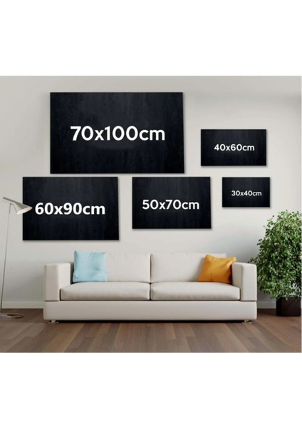 Yağlı Boya Görünümlü Fırça Ve Çiçek Kanvas Tablo Art00277