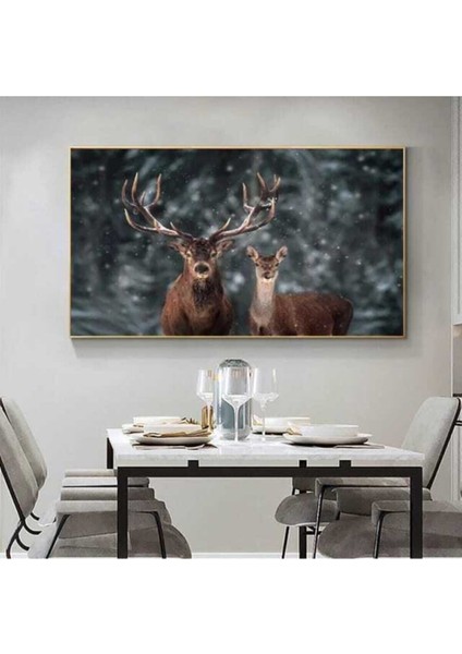 Dekoratif Deer Kanvas Tablo