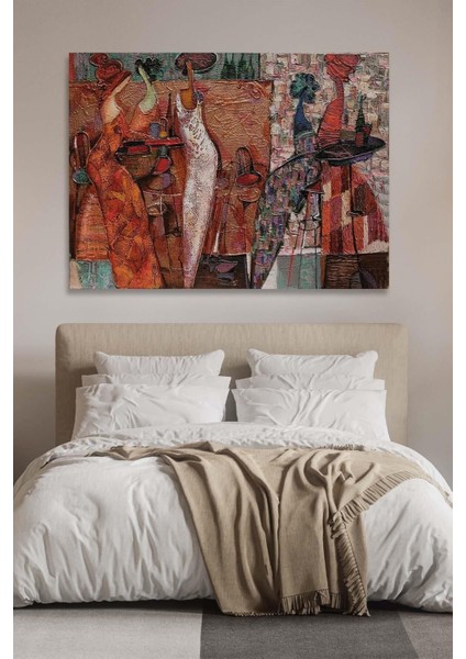 Dedikodu-Kanvas Tablo Salon Oturma Yatak Odası Ofis Antre Cafe Için Duvar Dekoru