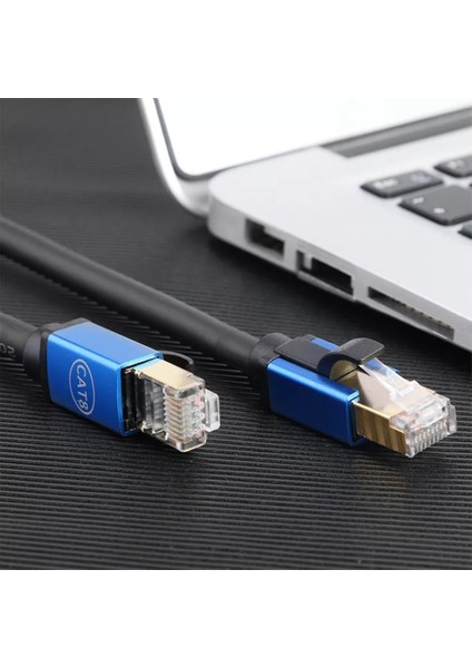 Cat8 Ethernet RJ45 Ethernet 20 Metre Kablo 40 Gbps Hız Destekli Internet Kablosu Jack Soketli Hazır Kablo fiyatları