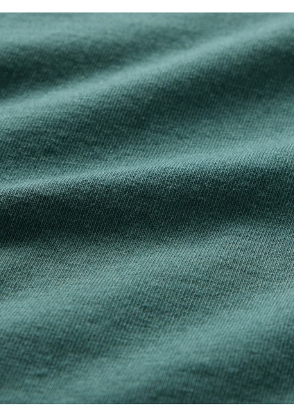 Kadın Yeşil Modal Karışımlı Balıkçı Yaka T-Shirt modelleri