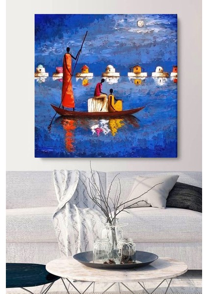 Tekno Trust Afrikalı Kayıkçı Kanvas Tablo 50X50 cm
