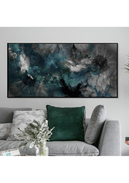 Soyut Sanat Duvar Boy Dekoratif Ahşap Kanvas Tablo