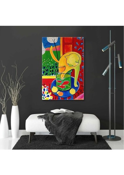 Henry Matisse The Cat With Red Fish Kedi Balıklar Akvaryum Kanvas Tablo Ar030208