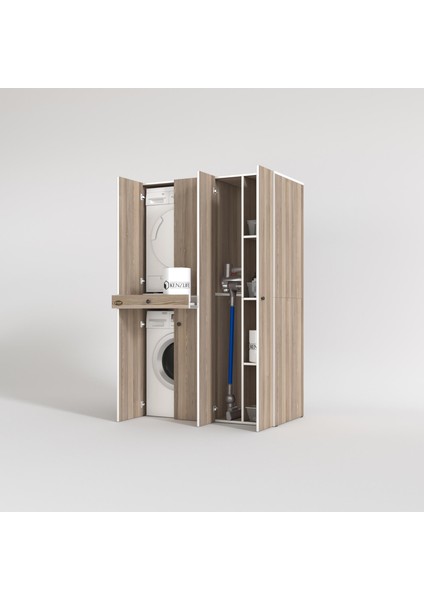Kenzlife çamaşır-kurutma makinesi dolabı şahrur sağ crd 187*120*60 çekmeceli banyo fiyatları
