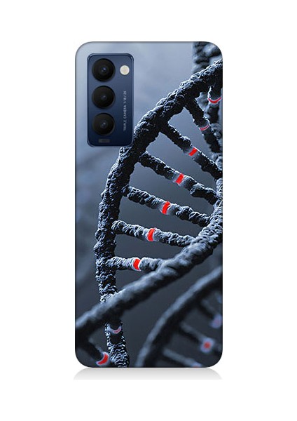 Tecno Camon 18 Uyumlu Dna Sarmalı Desenli Silikon Kılıf
